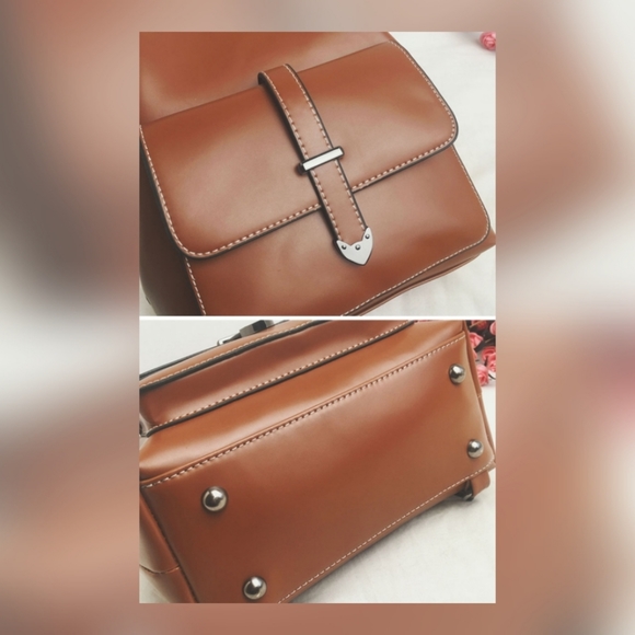 *NEW Cute Small Leather Backpack Crossbody Shoulder Purse Vintage Style Chic B… - Picture 12 of 14